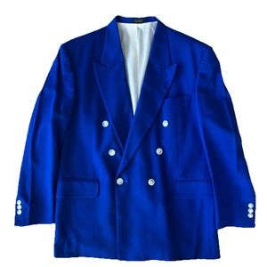 Bachrach Blazer Men's 42 Royal Blue Sport Coat Jacket VTG 50's 60's Rockabilly